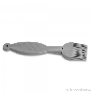 Silicone Brush Grey 8-inches by Topenca is Ideal for Cooking Baking and All Home Kitchen - B01AYO9L0Q